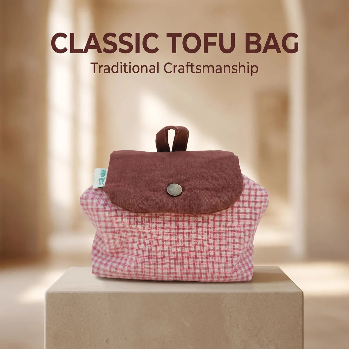 Handmade Homespun "Tofu" Bag
