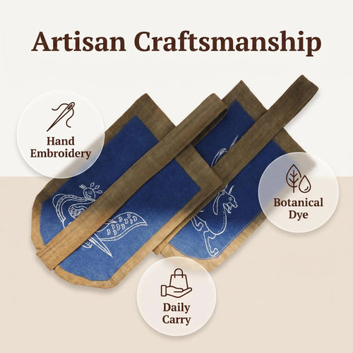 Heritage Reproduction: Embroidered Auspicious Beast Brocade Comb Pouch