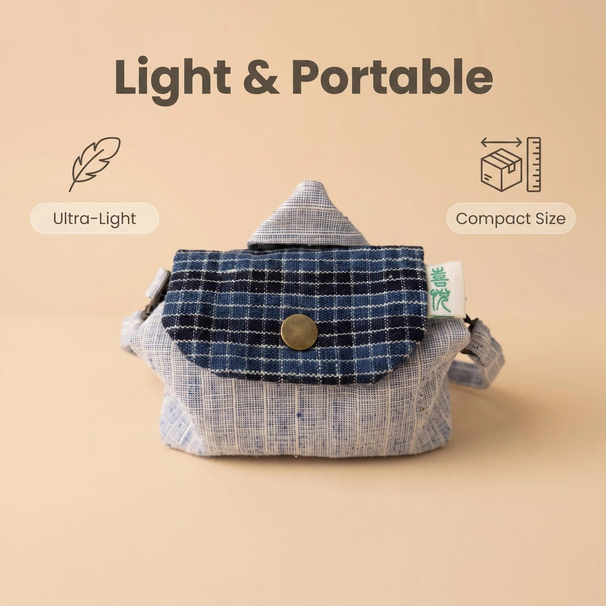 Handmade Homespun "Tofu" Bag