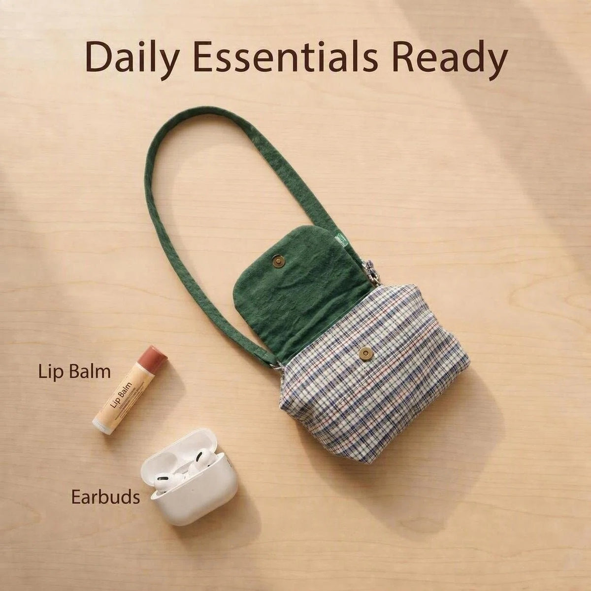 Handmade Homespun "Tofu" Bag