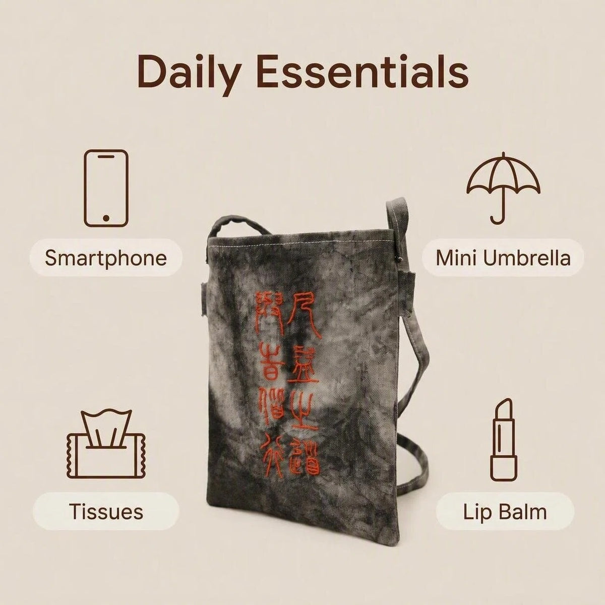 Embroidered Phone Bag